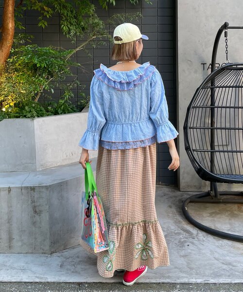HELLO.SANFRANCISCO(ハローサンフランシスコ)の「【HELLO.SANFRANCISCO/ハローサンフランシスコ】レースボレロメロウブラウス(シャツ/ブラウス・レディース・ブラック/ブルー/ホワイト・ONE SIZE)」の6枚目の写真