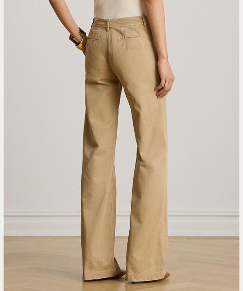LAUREN RALPH LAUREN（ローレン ラルフ ローレン）の「コットン ツイル ワイドレッグ パンツ（その他パンツ・レディース・ブラウン系6・2/0/6/00）」の4枚目の写真