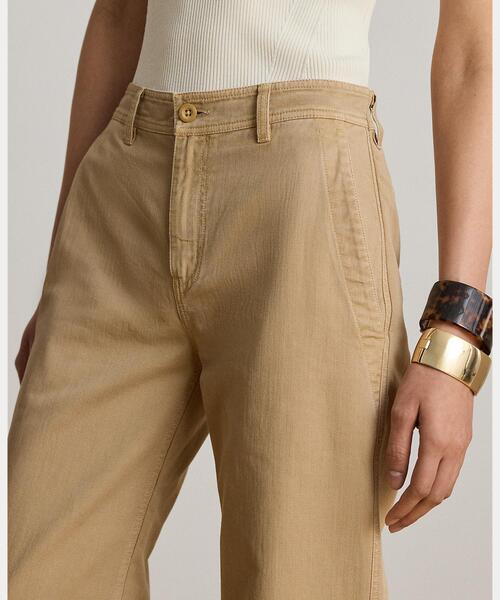 LAUREN RALPH LAUREN（ローレン ラルフ ローレン）の「コットン ツイル ワイドレッグ パンツ（その他パンツ・レディース・ブラウン系6・2/0/6/00）」の5枚目の写真