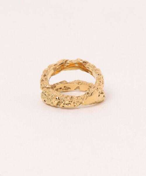 TUWAKRIM(トゥワクリム)の「【TUWAKRIM】METALLIC DOUBLE RING(リング・レディース・ゴールド・SMALL/LARGE/X-LARGE)」の2枚目の写真