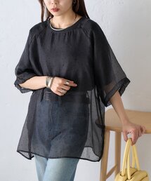 CIAOPANIC TYPY | 【WEB限定】ドットオーガンジードッキングTシャツ(Tシャツ/カットソー)