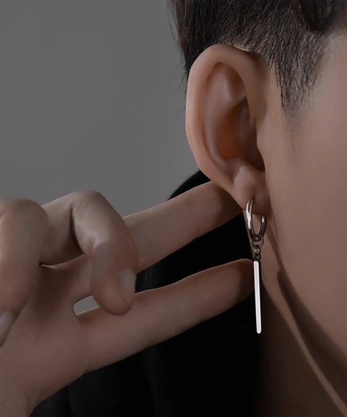 WESTBOY（ウエストボーイ）の「ユニセックス ダブルバーチャーム フープ シルバーイヤリング WO26S15AC11（イヤリング・メンズ・シルバー・FREE）」の3枚目の写真