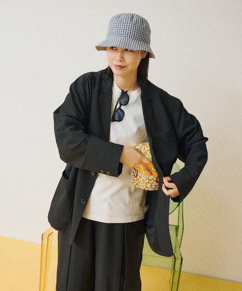 Kastane（カスタネ）の「【UNISEX/SETUP対応】3B テーラードジャケット（テーラードジャケット・レディース・グレー/ブラック・FREE）」の4枚目の写真
