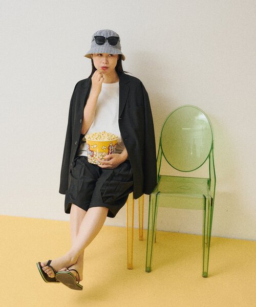 Kastane（カスタネ）の「【UNISEX/SETUP対応】3B テーラードジャケット（テーラードジャケット・レディース・グレー/ブラック・FREE）」の5枚目の写真