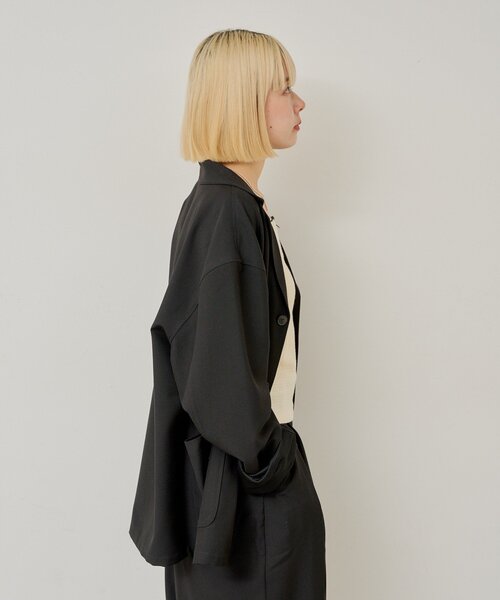 Kastane（カスタネ）の「【UNISEX/SETUP対応】3B テーラードジャケット（テーラードジャケット・レディース・グレー/ブラック・FREE）」の10枚目の写真