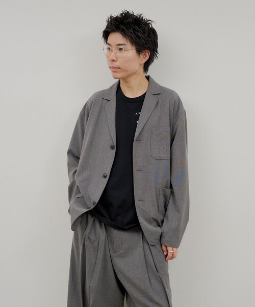 Kastane（カスタネ）の「【UNISEX/SETUP対応】3B テーラードジャケット（テーラードジャケット・レディース・グレー/ブラック・FREE）」の18枚目の写真