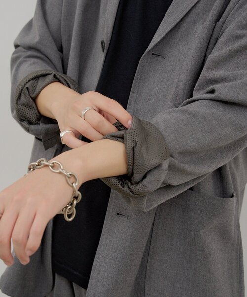 Kastane（カスタネ）の「【UNISEX/SETUP対応】3B テーラードジャケット（テーラードジャケット・レディース・グレー/ブラック・FREE）」の20枚目の写真