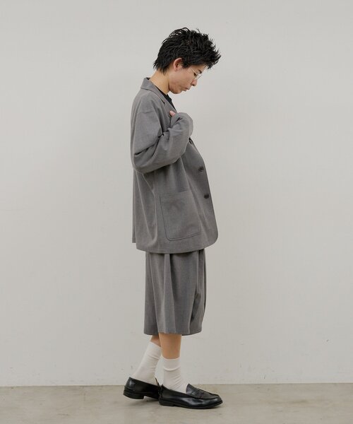 Kastane（カスタネ）の「【UNISEX/SETUP対応】3B テーラードジャケット（テーラードジャケット・レディース・グレー/ブラック・FREE）」の22枚目の写真
