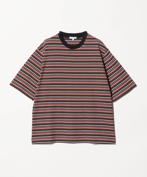 A DAY IN THE LIFE UNITED ARROWS（アデイインザライフユナイテッドアローズ）の「ラスティック ボーダー リラックスカットソー＜A DAY IN THE LIFE＞（Tシャツ/カットソー・メンズ・ライトブルー/ピンク・M/L）」の2枚目の写真