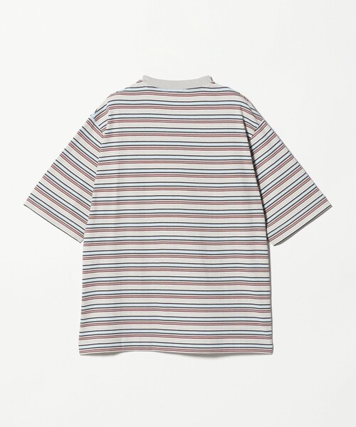 A DAY IN THE LIFE UNITED ARROWS（アデイインザライフユナイテッドアローズ）の「ラスティック ボーダー リラックスカットソー＜A DAY IN THE LIFE＞（Tシャツ/カットソー・メンズ・ライトブルー/ピンク・M/L）」の3枚目の写真