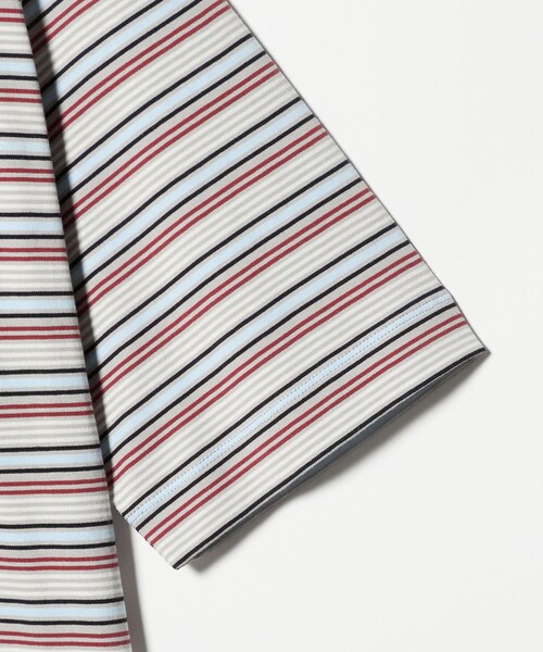 A DAY IN THE LIFE UNITED ARROWS（アデイインザライフユナイテッドアローズ）の「ラスティック ボーダー リラックスカットソー＜A DAY IN THE LIFE＞（Tシャツ/カットソー・メンズ・ライトブルー/ピンク・M/L）」の5枚目の写真