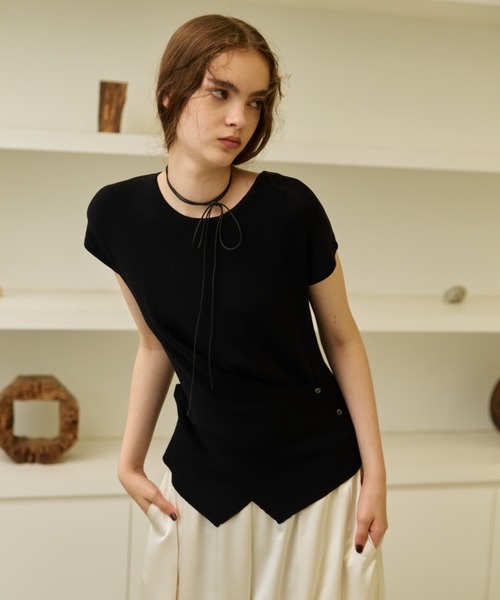 AIC.（エーアイシー）の「フロントクロスニットトップス（その他トップス・レディース・ブルー/ブラウン/ブラック/その他1・FREE）」の9枚目の写真