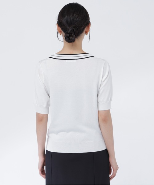 NATURAL BEAUTY BASIC(ナチュラルビューティーベーシック)の「バイカラーリボンニット(ニット/セーター・レディース・ブラック系その他2/ホワイト系その他/ネイビー系・フリ-)」の13枚目の写真
