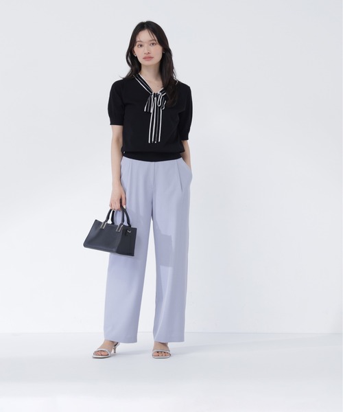 NATURAL BEAUTY BASIC(ナチュラルビューティーベーシック)の「バイカラーリボンニット(ニット/セーター・レディース・ブラック系その他2/ホワイト系その他/ネイビー系・フリ-)」の18枚目の写真