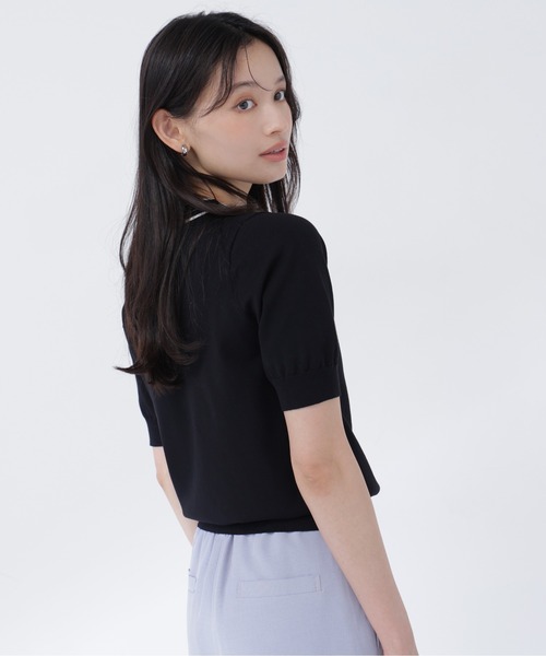 NATURAL BEAUTY BASIC(ナチュラルビューティーベーシック)の「バイカラーリボンニット(ニット/セーター・レディース・ブラック系その他2/ホワイト系その他/ネイビー系・フリ-)」の21枚目の写真