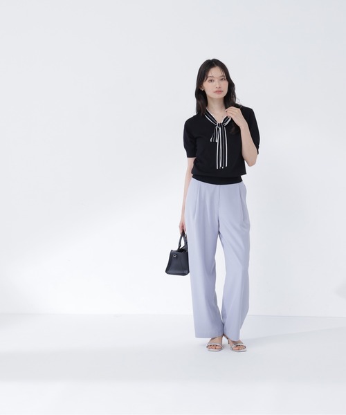 NATURAL BEAUTY BASIC(ナチュラルビューティーベーシック)の「バイカラーリボンニット(ニット/セーター・レディース・ブラック系その他2/ホワイト系その他/ネイビー系・フリ-)」の22枚目の写真