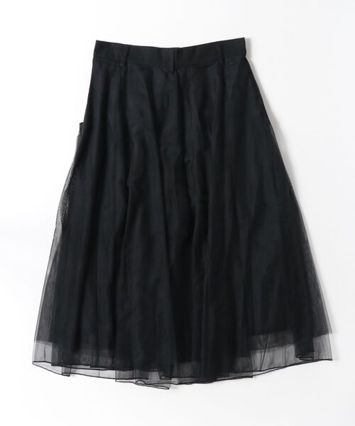 crossi(クロッシー)の「ベルト付シアーオーガンジー切替ロングフレアスカート(スカート・レディース・ブラック・40)」の15枚目の写真