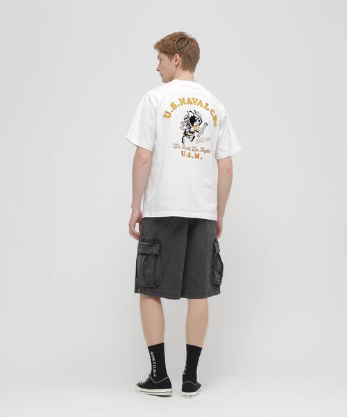 AVIREX(アヴィレックス)の「U.S. NAVAL CBs FLOCKY T-SHIRT / ユーエス ネイバル シービーズ フロッキー Tシャツ / AVIREX /アヴィレックス(Tシャツ/カットソー・メンズ・ブラック/ネイビー/ホワイト・XX-LARGE/X-LARGE/LARGE/MEDIUM)」の11枚目の写真
