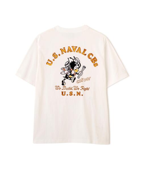 AVIREX(アヴィレックス)の「U.S. NAVAL CBs FLOCKY T-SHIRT / ユーエス ネイバル シービーズ フロッキー Tシャツ / AVIREX /アヴィレックス(Tシャツ/カットソー・メンズ・ブラック/ネイビー/ホワイト・XX-LARGE/X-LARGE/LARGE/MEDIUM)」の14枚目の写真
