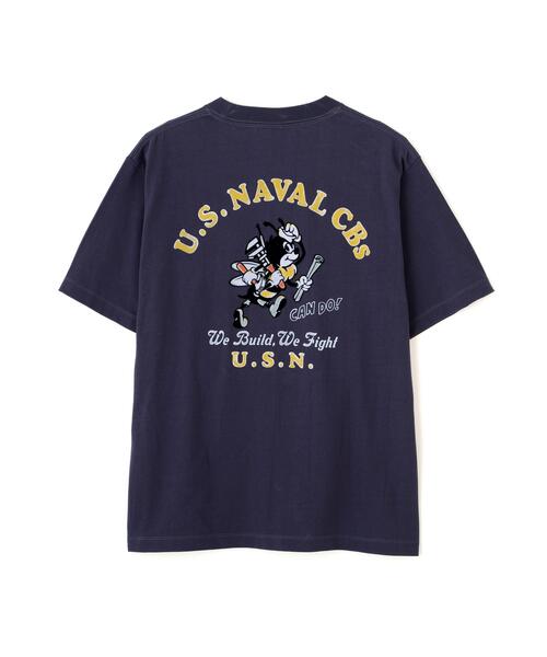 AVIREX(アヴィレックス)の「U.S. NAVAL CBs FLOCKY T-SHIRT / ユーエス ネイバル シービーズ フロッキー Tシャツ / AVIREX /アヴィレックス(Tシャツ/カットソー・メンズ・ブラック/ネイビー/ホワイト・XX-LARGE/X-LARGE/LARGE/MEDIUM)」の20枚目の写真