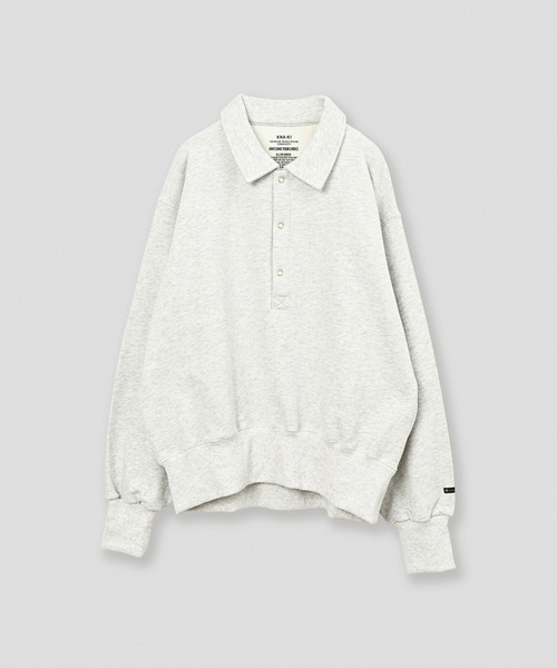 kha:ki(カーキ)の「「KHA:KI / カーキ」SWEAT POLO PULLOVER(Tシャツ/カットソー・レディース・ピンク/ブラウン/アッシュグレー/ブラック・FREE)」の1枚目の写真