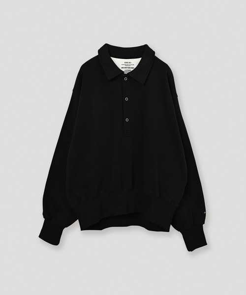 kha:ki(カーキ)の「「KHA:KI / カーキ」SWEAT POLO PULLOVER(Tシャツ/カットソー・レディース・ピンク/ブラウン/アッシュグレー/ブラック・FREE)」の2枚目の写真