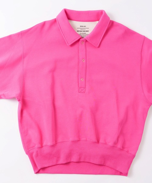 kha:ki(カーキ)の「「KHA:KI / カーキ」SWEAT POLO PULLOVER(Tシャツ/カットソー・レディース・ピンク/ブラウン/アッシュグレー/ブラック・FREE)」の10枚目の写真