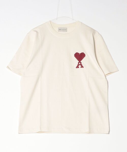 AMI Alexandre Mattiussi(アミアレクサンドルマテュッシ)の「【AMI PARIS】アミ パリス ヘビーコットンジャージー Ami De Coeur Tシャツ(Tシャツ/カットソー・メンズ・クリーム/キャメル・X-LARGE/SMALL/MEDIUM/LARGE)」の6枚目の写真