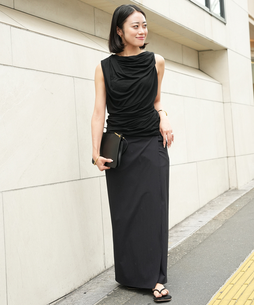 entire studios(エンタイアスタジオ)の「【ENTIRE STUDIOS / エンタイアスタジオ】 DRAPE TANK(Tシャツ/カットソー・レディース・ブラウン/ブラック・FREE)」の12枚目の写真