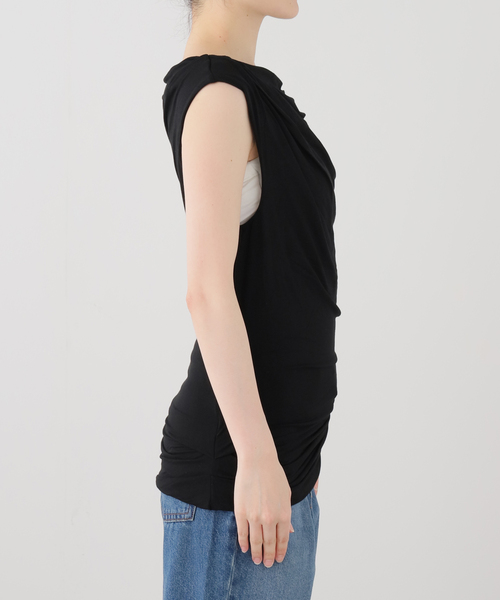 entire studios(エンタイアスタジオ)の「【ENTIRE STUDIOS / エンタイアスタジオ】 DRAPE TANK(Tシャツ/カットソー・レディース・ブラウン/ブラック・FREE)」の4枚目の写真