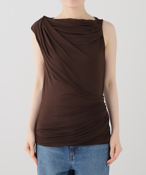 entire studios(エンタイアスタジオ)の「【ENTIRE STUDIOS / エンタイアスタジオ】 DRAPE TANK(Tシャツ/カットソー・レディース・ブラウン/ブラック・FREE)」の10枚目の写真