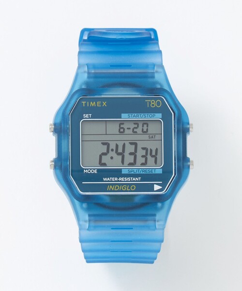 TIMEX（タイメックス）の「＜TIMEX＞T80 トランスルーセント 腕時計（デジタル腕時計・メンズ・その他1/ライトブルー・FREE）」の5枚目の写真