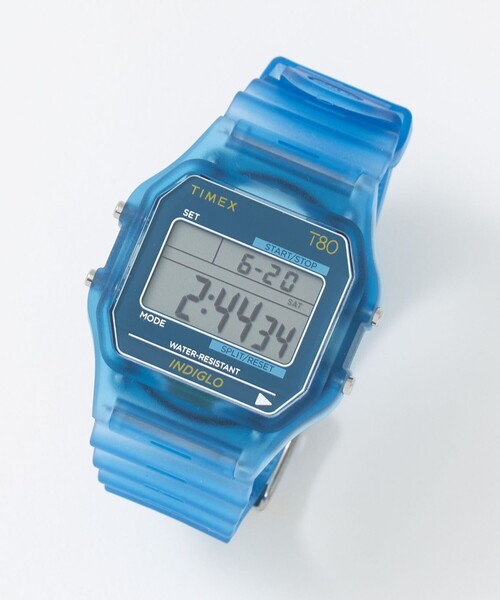 TIMEX（タイメックス）の「＜TIMEX＞T80 トランスルーセント 腕時計（デジタル腕時計・メンズ・その他1/ライトブルー・FREE）」の6枚目の写真
