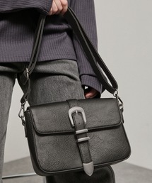 【Alfred Alex】Metal Buckle Belted Mini Shoulder Bag / メタルバックル ミニショルダーバッグ