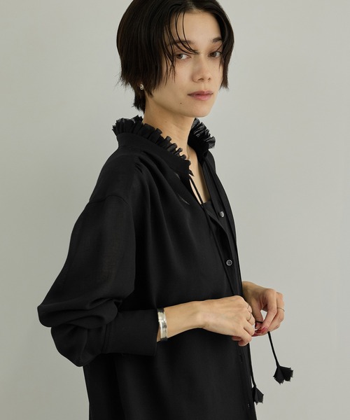 SALON adam et rope'（サロン アダム エ ロペ）の「マルチWAYフリルカラーブラウス（シャツ/ブラウス・レディース・オフホワイト/ブラウン/ブラック・FREE）」の12枚目の写真