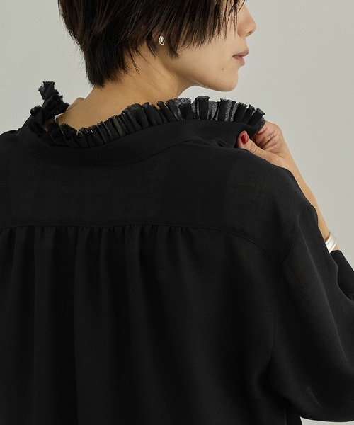 SALON adam et rope'（サロン アダム エ ロペ）の「マルチWAYフリルカラーブラウス（シャツ/ブラウス・レディース・オフホワイト/ブラウン/ブラック・FREE）」の13枚目の写真