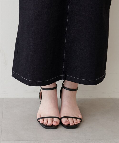 natural couture(ナチュラルクチュール)の「バックリボンストレッチスカート(デニムスカート・レディース・ブルー/インディゴブルー/ブラック・FREE)」の16枚目の写真