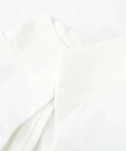 LA POMME petit（ラポミ・プチ）の「Ivory Polka Lace Up Flare Skirt Set Up（セットアップ・レディース・ホワイト・SMALL/LARGE/MEDIUM）」の4枚目の写真