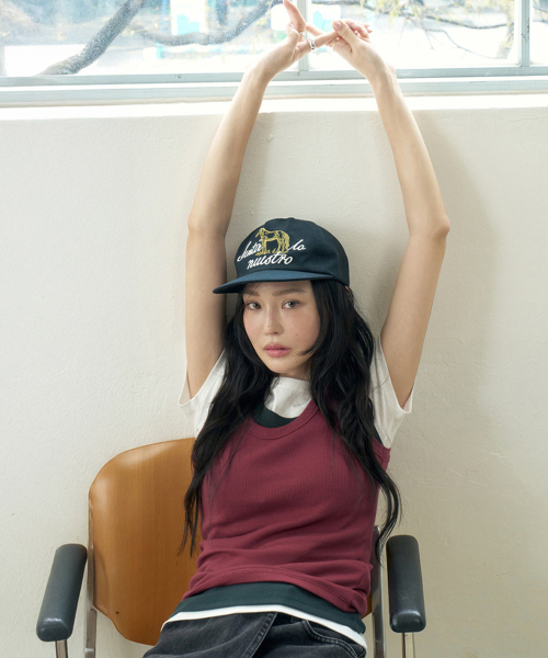 MORVE13（モルブ13）の「センティル スクープネック スリーブレス（メランジグレー）（Tシャツ/カットソー・レディース・ブラック/ネイビー/ダークグリーン/バーガンディー/ライトグレー/アイボリー・FREE）」の9枚目の写真