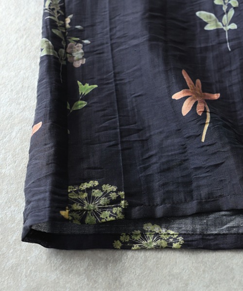 antiqua（アンティカ）の「花柄 フレア ロングスカート（スカート・レディース・ブラック・ONESIZE）」の13枚目の写真