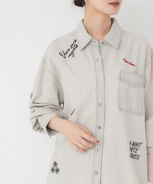 URBAN RESEARCH(アーバンリサーチ)の「『別注』PICCADILLY×URBAN RESEARCH 刺繍デニムシャツ(シャツ/ブラウス・レディース・ライトインディゴブルー/グレー系その他・FREE)」の11枚目の写真