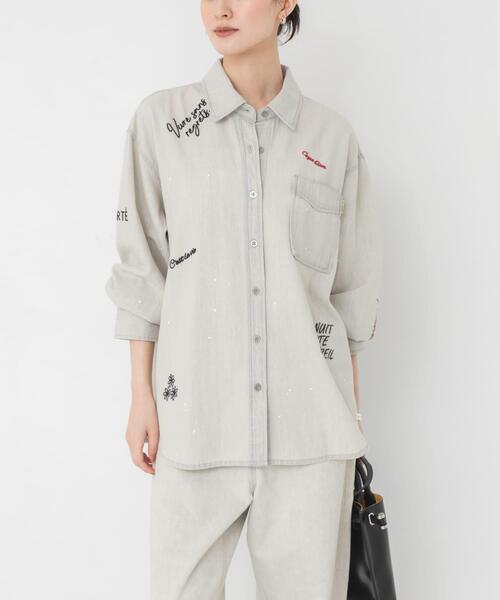 URBAN RESEARCH(アーバンリサーチ)の「『別注』PICCADILLY×URBAN RESEARCH 刺繍デニムシャツ(シャツ/ブラウス・レディース・ライトインディゴブルー/グレー系その他・FREE)」の12枚目の写真