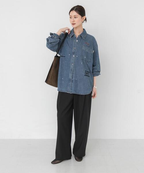 URBAN RESEARCH(アーバンリサーチ)の「『別注』PICCADILLY×URBAN RESEARCH 刺繍デニムシャツ(シャツ/ブラウス・レディース・ライトインディゴブルー/グレー系その他・FREE)」の3枚目の写真