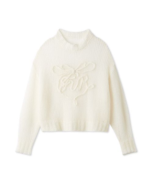 FURFUR(ファーファー)の「リボンロゴ刺繍セーター(ニット/セーター・レディース・グレー/ホワイト/サックスブルー・F)」の11枚目の写真