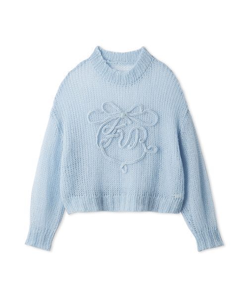 FURFUR(ファーファー)の「リボンロゴ刺繍セーター(ニット/セーター・レディース・グレー/ホワイト/サックスブルー・F)」の12枚目の写真
