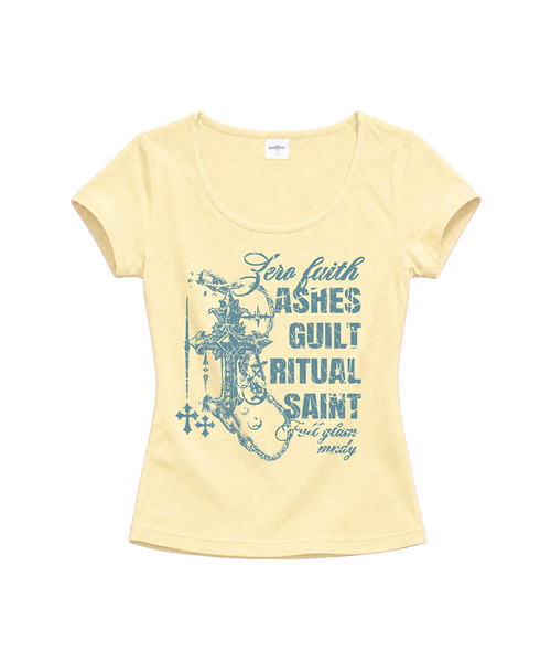 MILLION DAY（ミリオンデイ）の「ダークハロー Uネック スリムフィット 半袖Tシャツ（Tシャツ/カットソー・レディース・ライトピンク/イエロー/ホワイト/ブラック・SMALL/MEDIUM/LARGE）」の3枚目の写真
