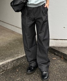 Chikashitsu + | 【Chikashitsu +】stripe denim pants (2color) / 【チカシツプラス】ストライプデニムパンツ(デニムパンツ)