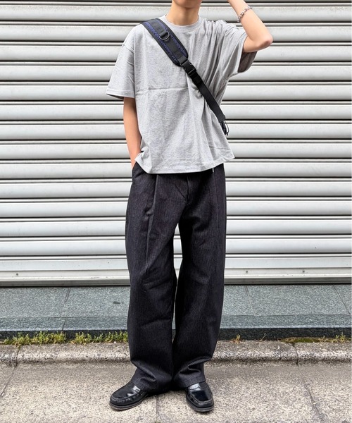Chikashitsu +(チカシツプラス)の「【Chikashitsu +】stripe denim pants (2color) / 【チカシツプラス】ストライプデニムパンツ(デニムパンツ・メンズ・ブラック/ダークブルー・S)」の14枚目の写真