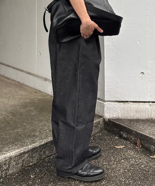 Chikashitsu +(チカシツプラス)の「【Chikashitsu +】stripe denim pants (2color) / 【チカシツプラス】ストライプデニムパンツ(デニムパンツ・メンズ・ブラック/ダークブルー・S)」の4枚目の写真