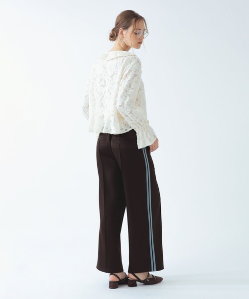 Ray BEAMS(レイビームス)の「サイド ライン ジャージ パンツ(その他パンツ・レディース・ネイビー/ダークブラウン・0/1)」の9枚目の写真